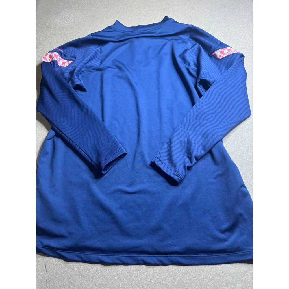 Nike Croatia HNS Dri-FIT Strike Drill Quarter Zip Training Top Blue Mens XL